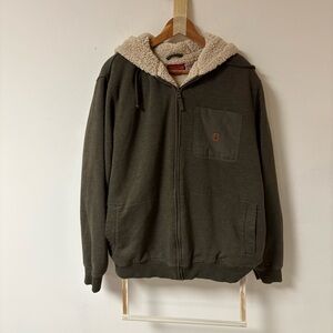 Coleman Men’s Sherpa Lined Sweatshirt Jacket hooded Full Zip XL